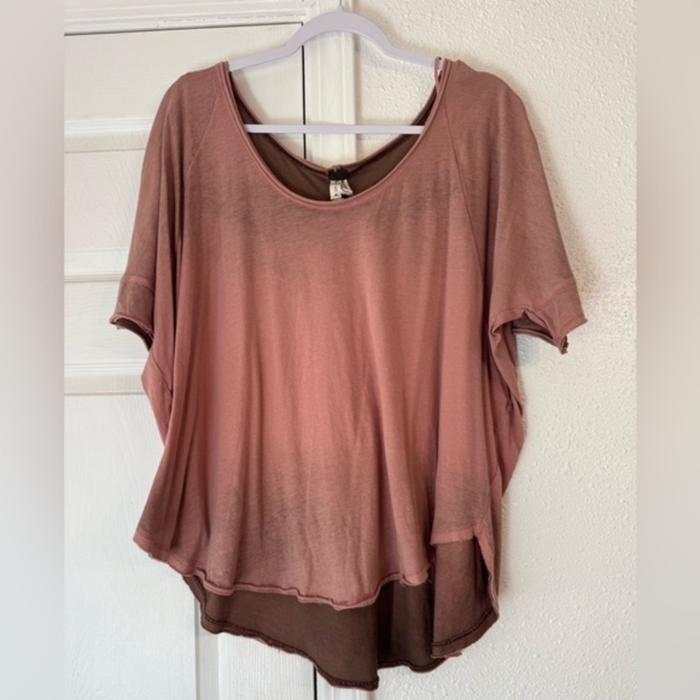 We The Free Dusty Rose oversized Short Sleeve Tee